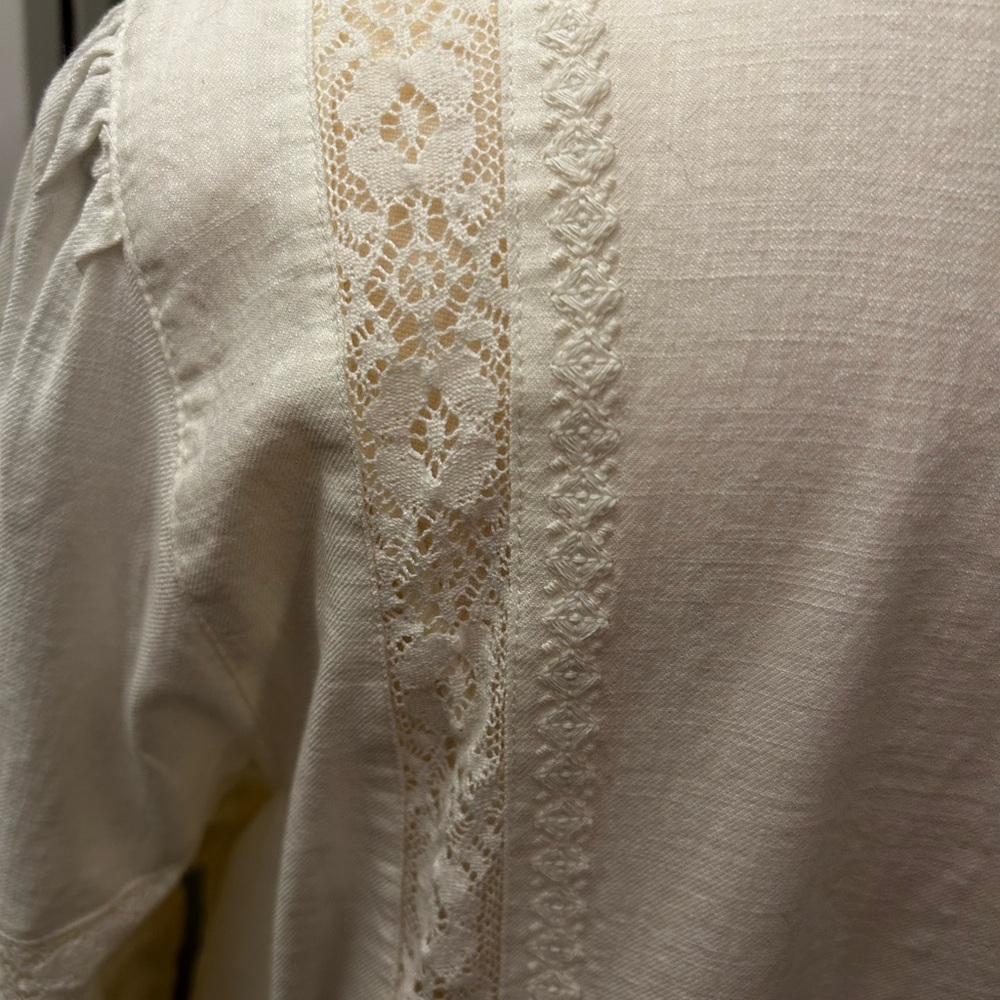 NWT Lucky Brand Cream Dress Size Medium with Special Detailing and Lining - Picture 9 of 16